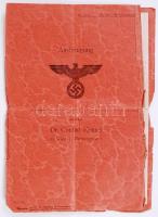 1943 Származási bizonyítvány,  német, magyar nyelven