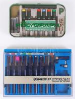 Egy hiányos Staedtler készlet és egy Polygraph készlet