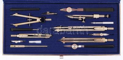 cca 1940 Hiánytalan Original Richter körzőkészlet / complete set of calipers