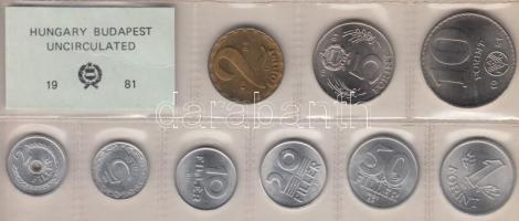 1981. 2f-10Ft 9db klf érmés forgalmi sor fóliatokban T:1