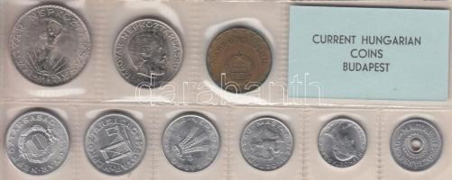 1973. 2f-10Ft 9db klf érmés forgalmi sor fóliatokban T:1