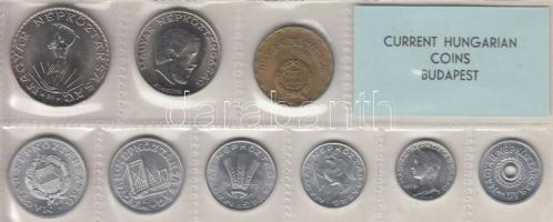 1972. 2f-10Ft 9db klf érmés forgalmi sor fóliatokban T:1