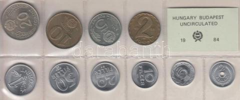 1984. 2f-20Ft 10db klf érmés forgalmi sor fóliatokban T:1