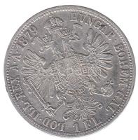 Ausztria 1879. 1Fl Ag "Ferenc József" T:2- Austria 1879. 1 Florin Ag "Franz Joseph" C:VF