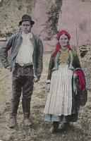 Russian couple, folklore (small tear)