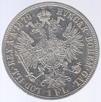 Ausztria 1879. 1Fl Ag "Ferenc József" T:1-,2 Austria 1879. 1 Florin Ag "Franz Joseph" C:AU,XF