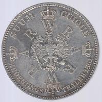 Német Államok / Poroszország 1861A Tallér Ag "I. Vilmos és Auguszta koronázása" T:2
German...