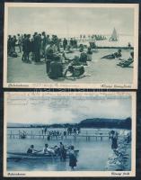 2 db régi Balatonkenese képeslap, Községi fürdő
