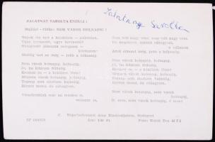 Zalatnay Sarolta aláírt fotója, 15,5x10cm