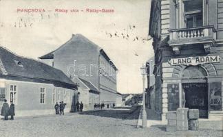 Pancsova Ráday utca, Lang Ádám italmérése / street, pub
