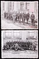 1942. 2 db katonai fotó: 101. Híradóezred 5szd. Kísérleti és Rádiós szakasz, a katonák aláírásával, ...