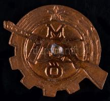 ~1965. "Munkásőr" zománcozott jelvény (50mm) felcsavarozható hátlappal + Munkásőr zománcoz...