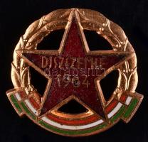 1960-1964. 3db klf "Díszszemle" zománcozott jelvény T:2