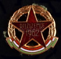 1960-1964. 3db klf "Díszszemle" zománcozott jelvény T:2