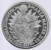 Magyar tallérok utánveretben "Mária Terézia Tallérja 1780." Ag (0,999) 20g T:PP Tanúsítvánnyal, csak 2000db!