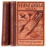 Verne Gyula munkái: Grant Kapitány Gyermekei I-II. Forrás nyomdai műintézet és kiadóvállalat R.-T. Kiadása, Bp.   I. kötetben 20 egész oldalas képpel, mind két kötetben Geiger Richárd rajzaival.