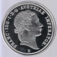 Magyar tallérok utánveretben "Ferenc józsef ifjúkori Tallérja 1853." Ag (0,999) 20g T:PP Tanúsítvánnyal, csak 2000db!