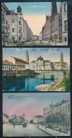 6 db régi városképes lap: Zimony, Tarcsafürdő, Nagyvárad, Zágráb, Belgrád, Pétervárad / 6 pieces of ...