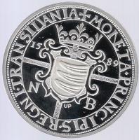 Magyar tallérok utánveretben "Báthory Zsigmond Tallérja 1589." Ag (0,999) 20g T:PP Tanúsít...
