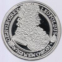 Magyar tallérok utánveretben "I. Lipót tallérja 1695." Ag (0,999) 20g T:PP Tanúsítvánnyal, csak 2000db!