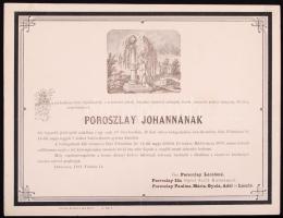 1881 Díszes gyászjelentés