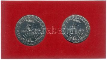 1970. 50Ft Ag + 100Ft "Felszabadulás" pár T:BU Eredeti MNB plasztiktokban(piros)!
