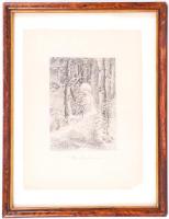 Lindner 1890 jelzéssel: Kis karácsony. Ceruza,papír, üvegezett keretben 32×26 cm