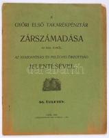 1932 Meghívó. A Győri Első Takarékpénztár rendes évi közgyűlésére.