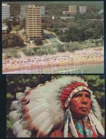 Közel 800 db modern külföldi város képeslap sok tengerentúlival, megiratlannal, érdekes vegyes anyag