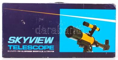 Skyview hiánytalan teleszkóp készlet, eredeti dobozában, 25×51 cm