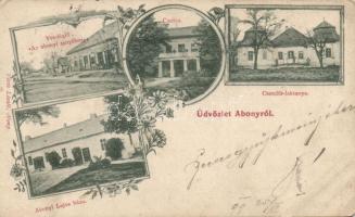 1899 Abony, Vendéglő az abonyi tanyához, Casino, Csendőr laktanya, Abonyi Lajos háza, Art Nouveau (EB)