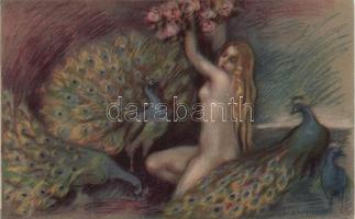 Italian erotic art postcard s: Adelina Zandrino