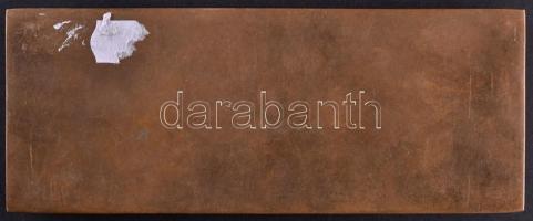 ~1950. "Lenin Kohászati Művek Diósgyőr" Br szögletes plakett (148x58mm) T:2