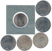 1981. 10Ft "FAO" + 1986. 100Ft "Fáy András" (5x) T:BU