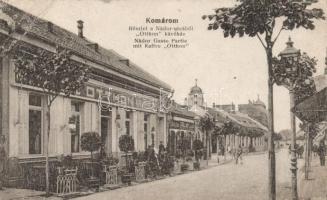 Komárom Nádor street, Café Otthon, the shop of Csollány Lajos (pinhole)