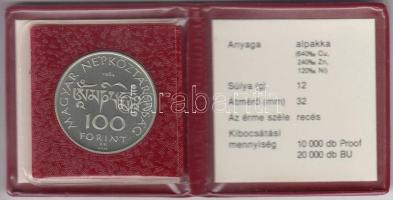 1984. 100Ft "Kőrösi Csoma Sándor" T:PP Eredeti tokban, tanúsítvánnyal!