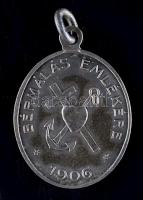 1906. "Dr. Zichy Gyula gróf pécsi püspök - Bérmálás emlékére" fém vallási medál (18x22mm) ...