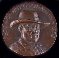 Sidló Ferenc (1882-1953) 1932. "Dr. Rottman Ármin" fogorvos Br egyoldalas öntött érem (65mm) T:2 HPII 2510.