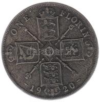 Nagy Britannia 1920. 1Fl Ag "V.György" T:2-,3 Great Britain 1920. 1 Florin Ag "George V" C:VF,F