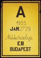 1955 budapesti Műkorcsolya EB idejére szóló parkoló cédula