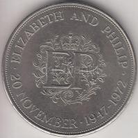 Nagy-Britannia 1972. 25p "Erzsébet és Fülöp" T:2 Great-Britain 1972. 25 Pence "Royal Silver Wedding Anniversary" C:XF