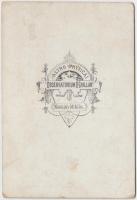 cca 1870 A 704-es lokomotív - adalék a magyar vasúttörténethez. Keményhátú fotó Konkoly-Thege Miklós...