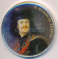 DN "Nagy Magyarok" multicolor emlékérme sorozat 50Ft ezüstözött CuNi "II. Rákóczi Ferenc" tanúsítvánnyal!