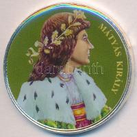 DN "Nagy Magyarok" multicolor emlékérme sorozat 50Ft ezüstözött CuNi "Mátyás király" tanúsítvánnyal!