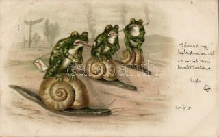 Frogs, humour litho