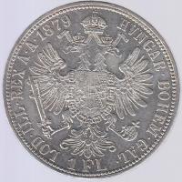 Ausztria 1879. 1Fl Ag "Ferenc József" T:2 Austria 1879. 1 Florin Ag "Franz Joseph" C:XF