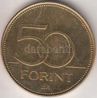 2004. 50Ft "Magyarország az EU tagja" aranyozva T:1- Tanúsítvánnyal