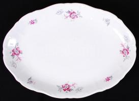 cca 1925-1950 Virágmintás, aranyozott szegélyű, pajzspecsétes Zsolnay készlet 8 darabja: levesestál,...