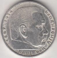 Német 3. Birodalom 1938A 5M Ag "Hindenburg" T:2
German Third Reich 1938A 5 Marks Ag "...