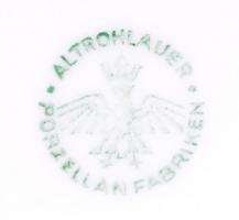 Pipacsos, jelzett Altrohlau porcelán levesestál / 
Altrohlau porcelain soup bowl, 30x20cm